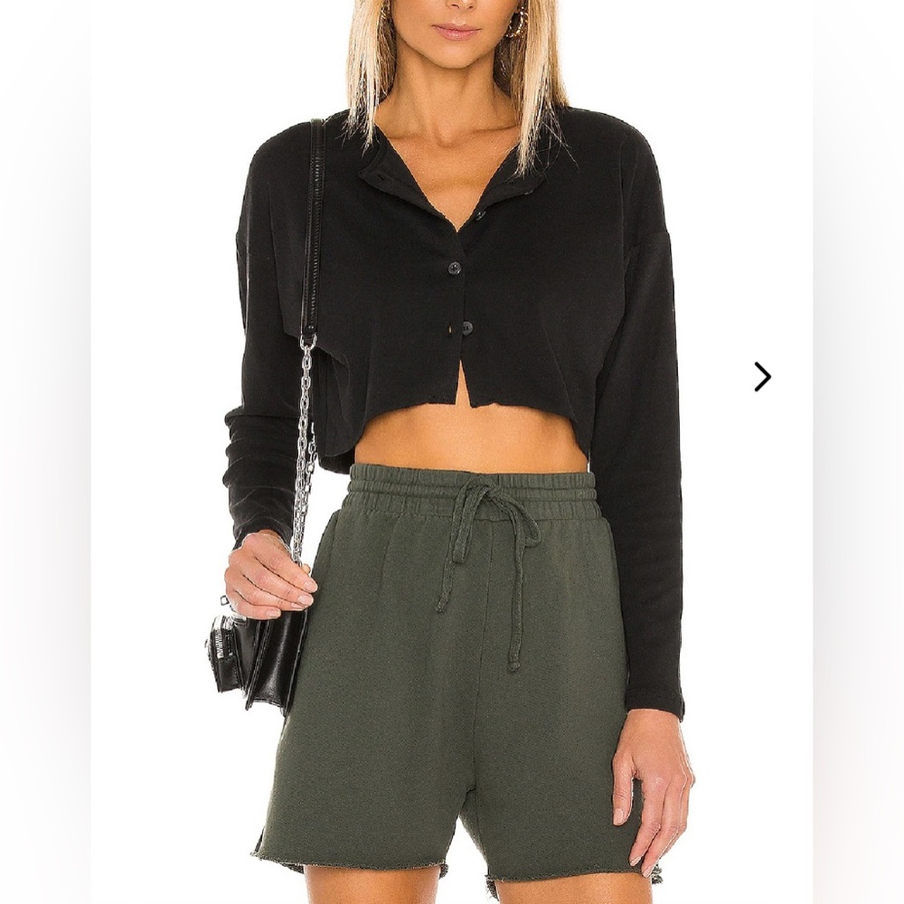 Lovers and Friends Keaton cropped top in black